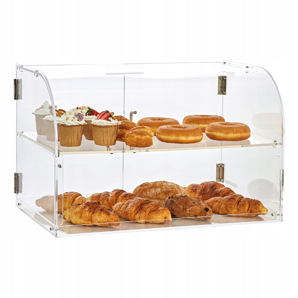VEVOR PROFESSIONAL 3-TIER ACRYLIC CAKE DISPLAY CASE WITH DOORS