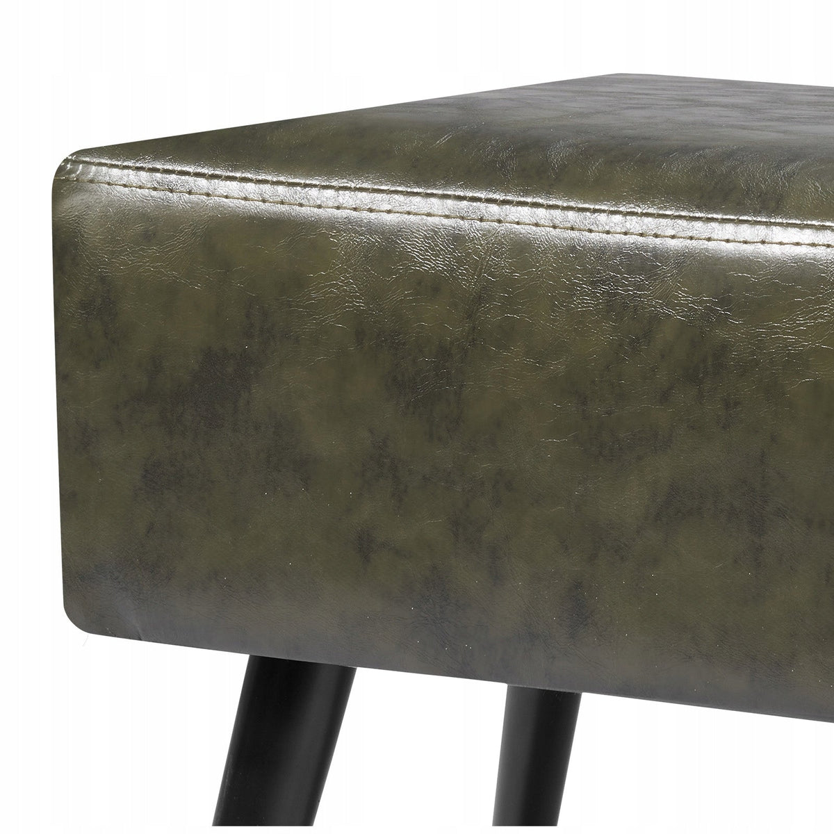 VEVOR BEDROOM BENCH, FAUX LEATHER, 40X110X43 CM, STRONG, STABLE, GREEN