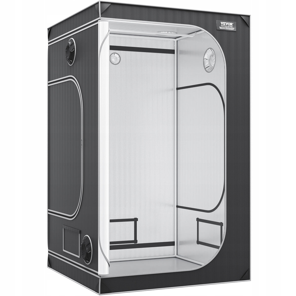 VEVOR GROW BOX 122X122X203 CM STRONG 22 MM STEEL FRAME PREMIUM TENT FOR
