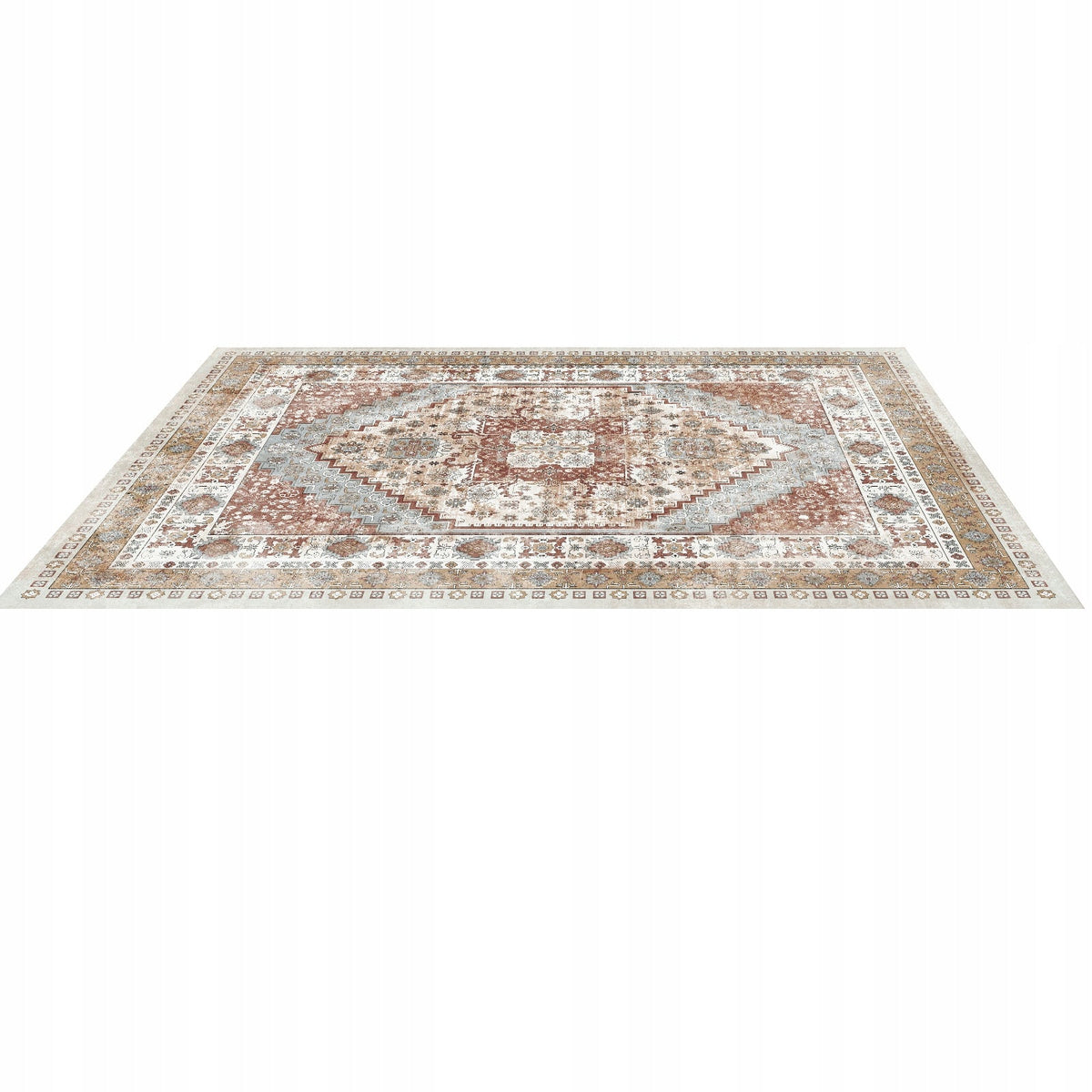 RUG VEVOR 2439X3048 MM BROWN-RED SHORT PILE WASHABLE