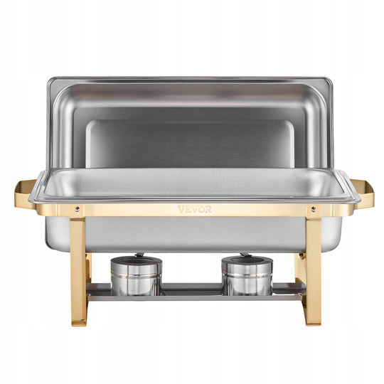 VEVOR STAINLESS STEEL CHAFING DISH SET 4 PACK GOLD