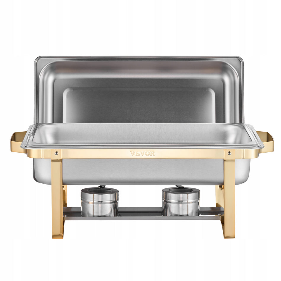 VEVOR STAINLESS STEEL CHAFING DISH SET 4 PACK GOLD