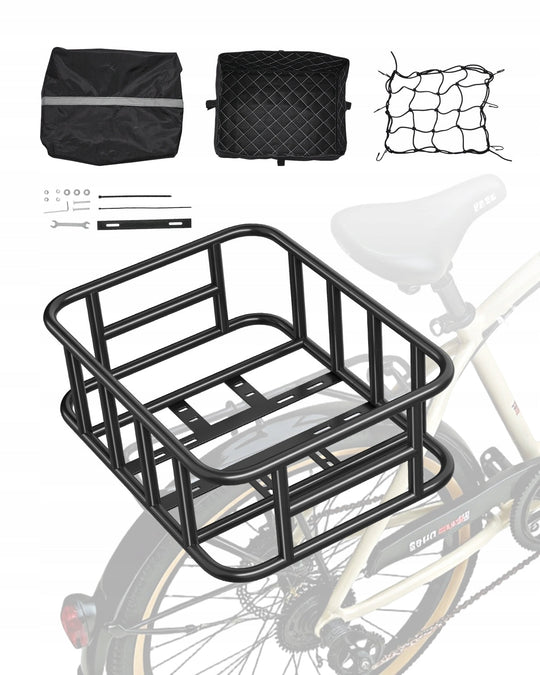 VEVOR REAR BICYCLE BASKET 435X330X155 MM STRONG WITH MESH AND WATERPROOF