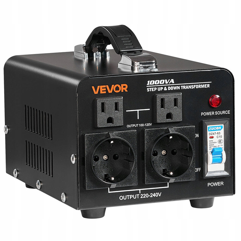 VEVOR POWER TRANSFORMER 1000VA STEP-UP AND STEP-DOWN VOLTAGE