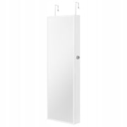 VEVOR STURDY LOCKABLE JEWELLERY CABINET WITH MIRROR 108 CM WHITE