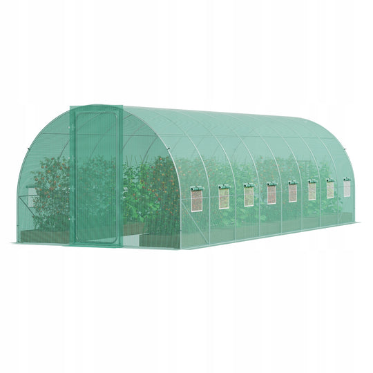 VEVOR TUNNEL GREENHOUSE 27.4X9.5X7.4 FEET STRONG GALVANIZED FRAME PE COVER