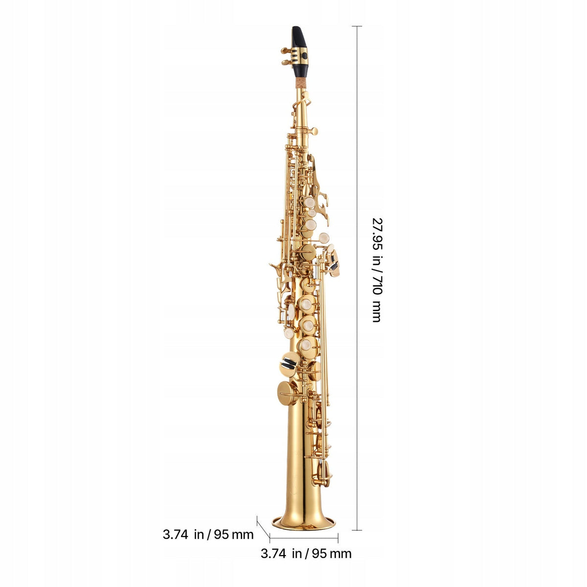 VEVOR SOPRANO SAXOPHONE Bb 23 KEYS BEGINNER KIT DURABLE
