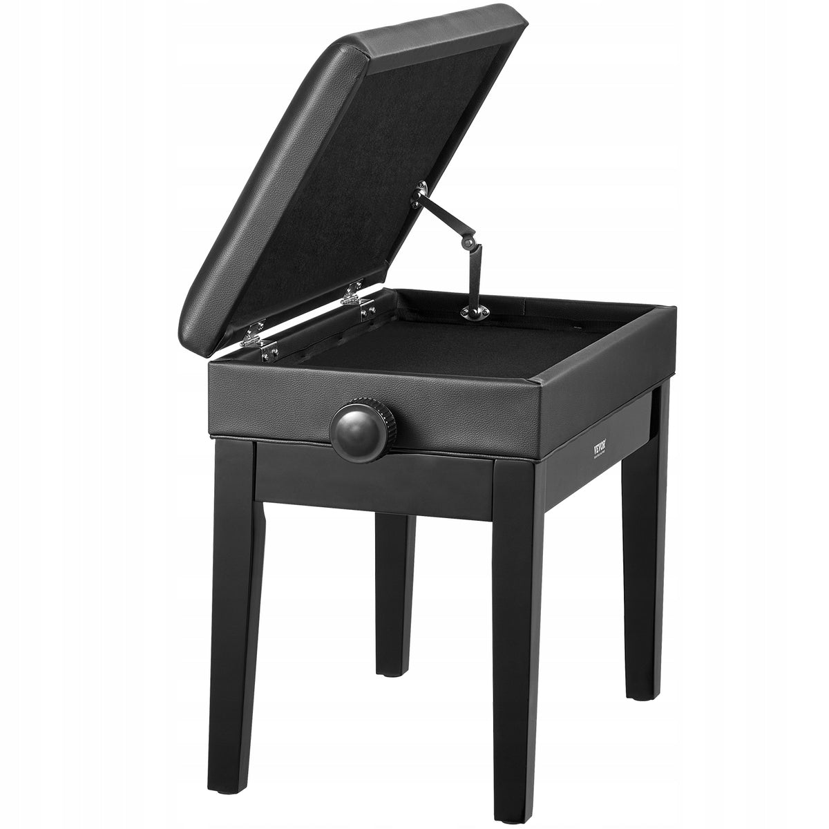 VEVOR ADJUSTABLE PIANO BENCH WITH STORAGE AND CUSHION 56X34X49 CM
