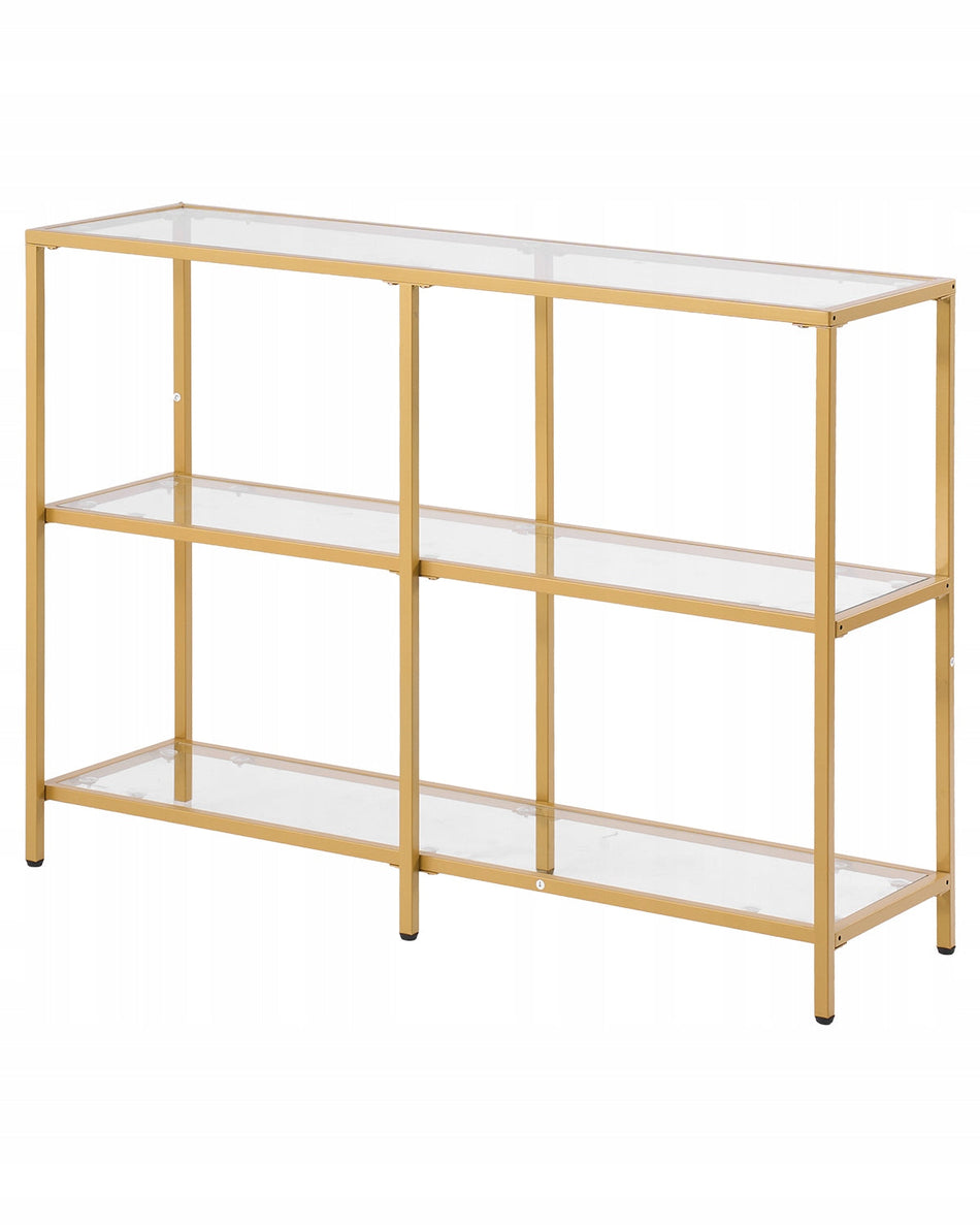 VEVOR 3-TIER TEMPERED GLASS CONSOLE TABLE STURDY FRAME