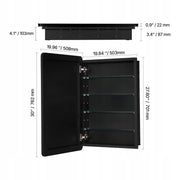VEVOR PROFESSIONAL MEDICINE CABINET WITH MIRROR 508X126X762 MM 4 SHELVES STEEL