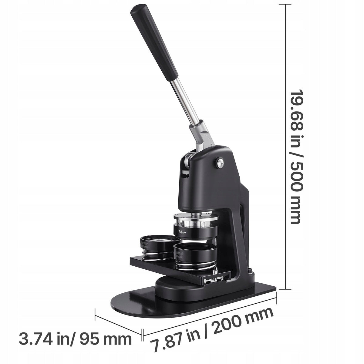 VEVOR 32 58 75 MM 3-IN-1 STAMP PUNCH PRESS STRONG ERGONOMIC
