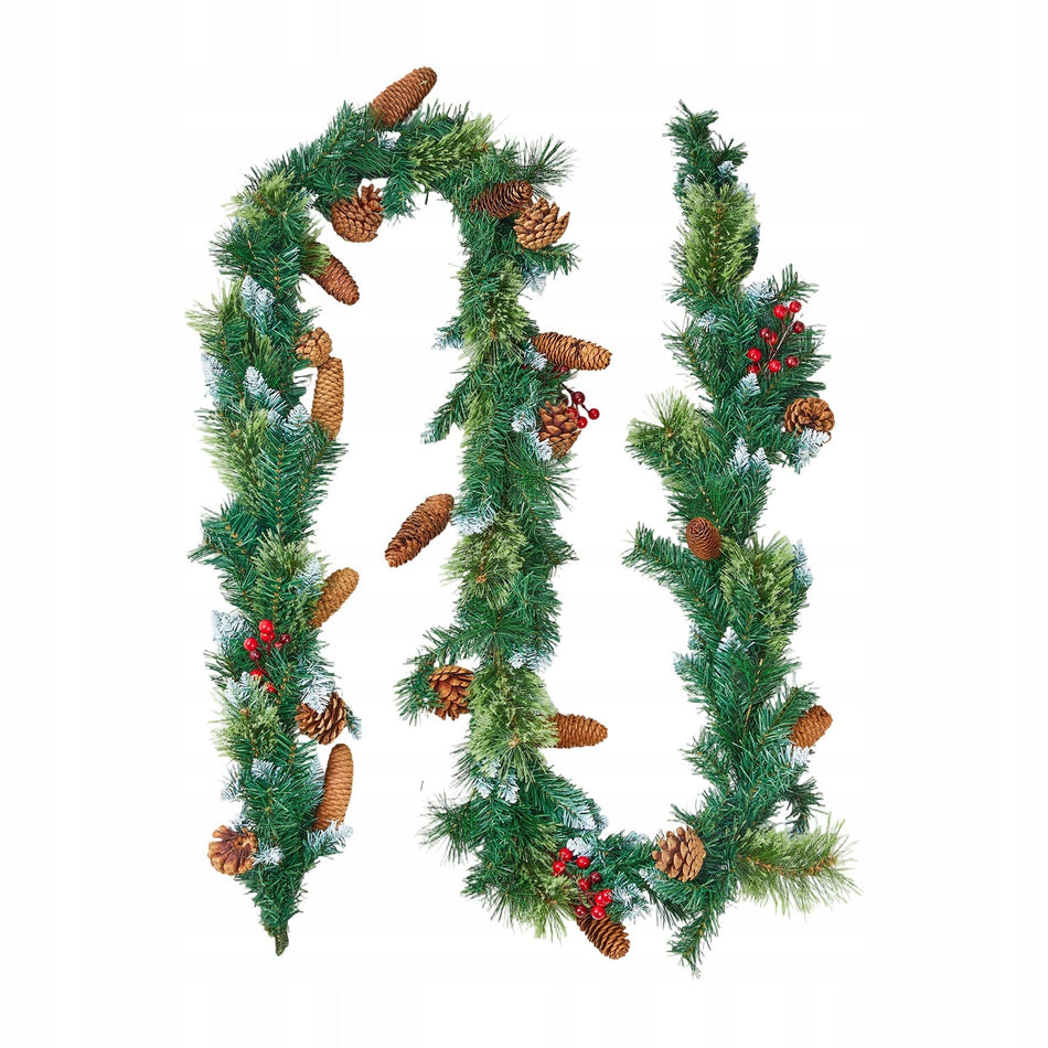 PREMIUM VEVOR CHRISTMAS GARLAND 2750 MM ARTIFICIAL FIR WITH 50 STRONG LED LIGHTS