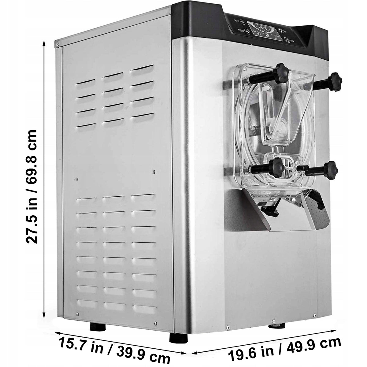 VEVOR COMMERCIAL ICE CREAM MACHINE 16-20L H 1400W STAINLESS STEEL LCD