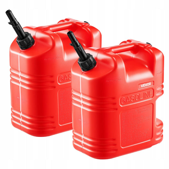 VEVOR 2X19L FUEL CANS WITH SPOUT STRONG LEAKPROOF HDPE