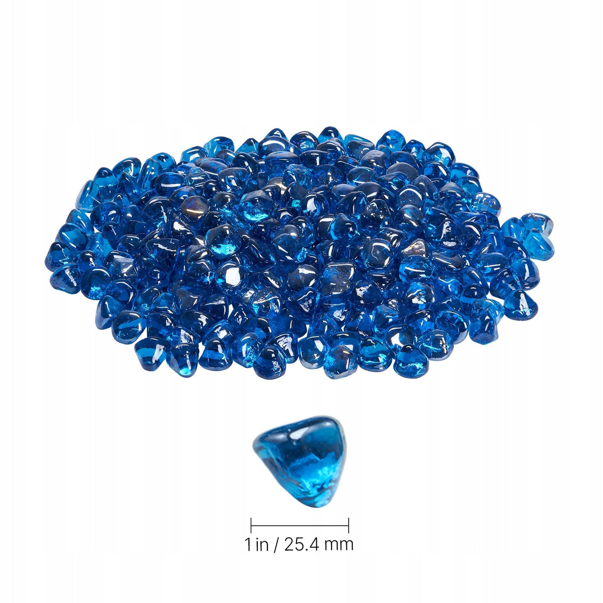 FIREPROOF GLASS VEVOR 4.5 KG GLASS STONES MARINE BLUE 25.4 MM