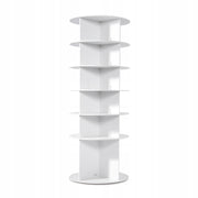 SOLID VEVOR 360 ROTATING SHOE RACK 6 TIERS FOR 24 PAIRS WHITE