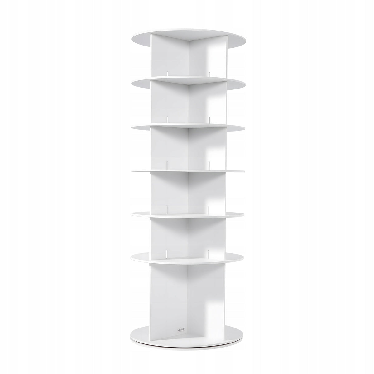 SOLID VEVOR 360 ROTATING SHOE RACK 6 TIERS FOR 24 PAIRS WHITE