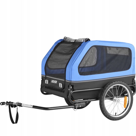 BICYCLE TRAILER FOR DOG VEVOR UP TO 40 KG FOLDABLE FRAME STRONG WHEELS