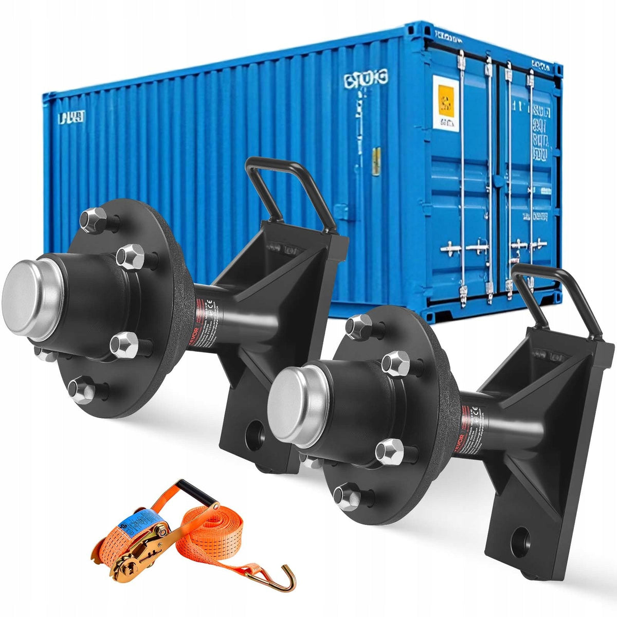 WHEELS FOR VEVOR SHIPPING CONTAINERS 3200 KG 6-HOLE SET SOLID