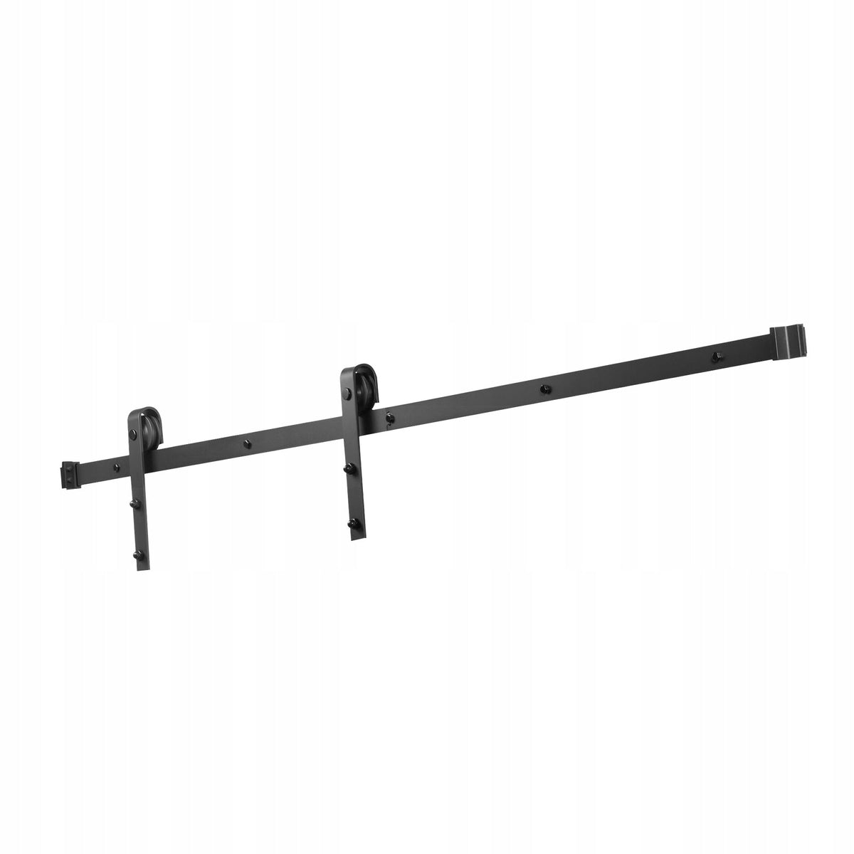 VEVOR 1.5M SLIDING DOOR SYSTEM 150KG LOAD CAPACITY BLACK STURDY COMPLETE SET