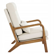 VEVOR PREMIUM MID CENTURY WOODEN HIGH BACK ACCENT ARMCHAIR