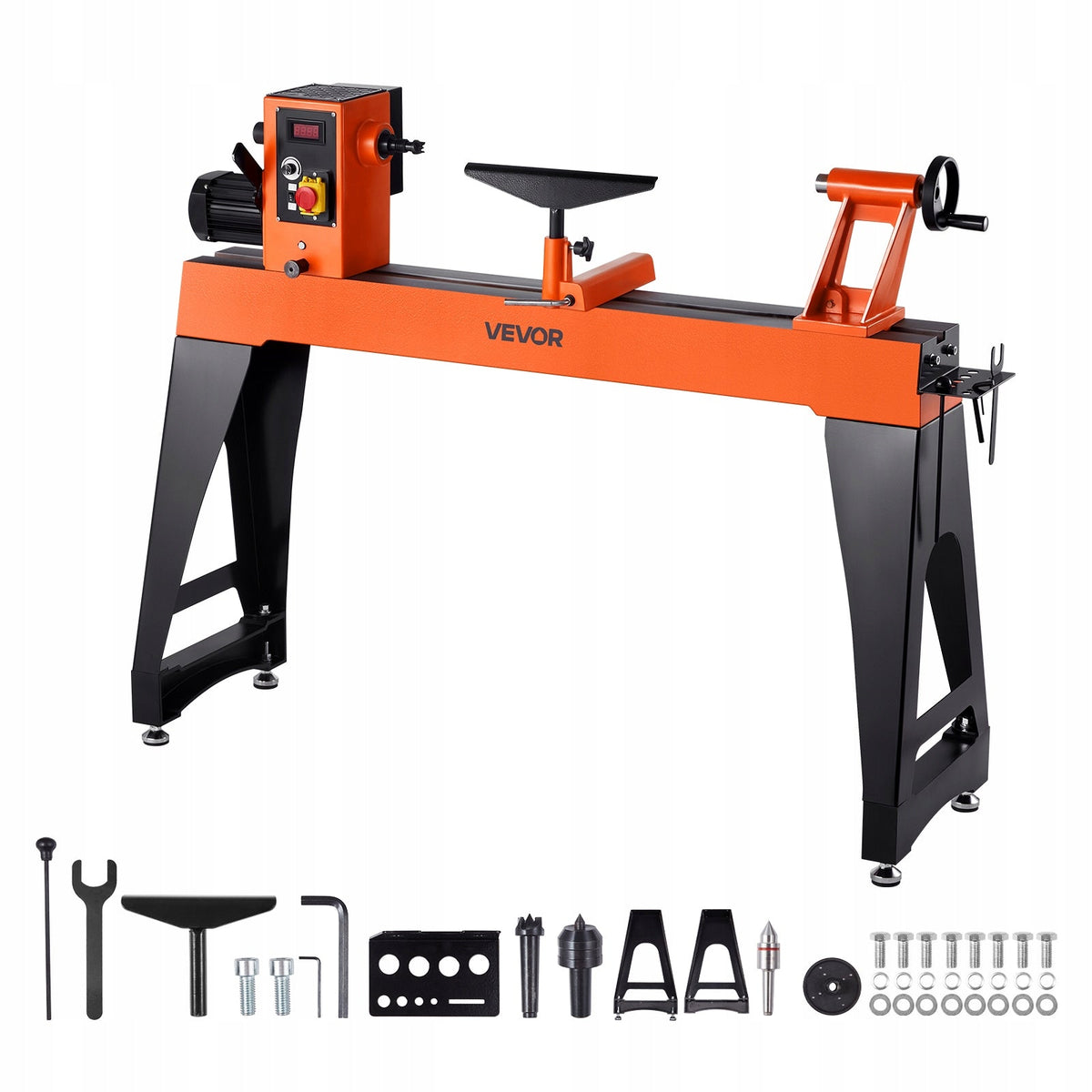 VEVOR WOOD LATHE 1.5 HP 1100W VARIABLE SPEED 0-3200 RPM