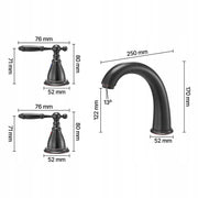 VEVOR ROMAN TUB FAUCET SET HEAVY DUTY WITH 2 HANDLES BRONZE