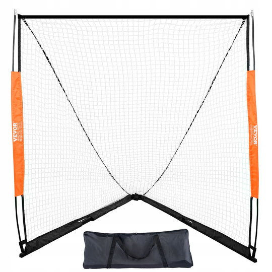 PROFESSIONAL LACROSSE GOAL VEVOR 6X6X7FT PORTABLE WITH NET AND CARRY BAG