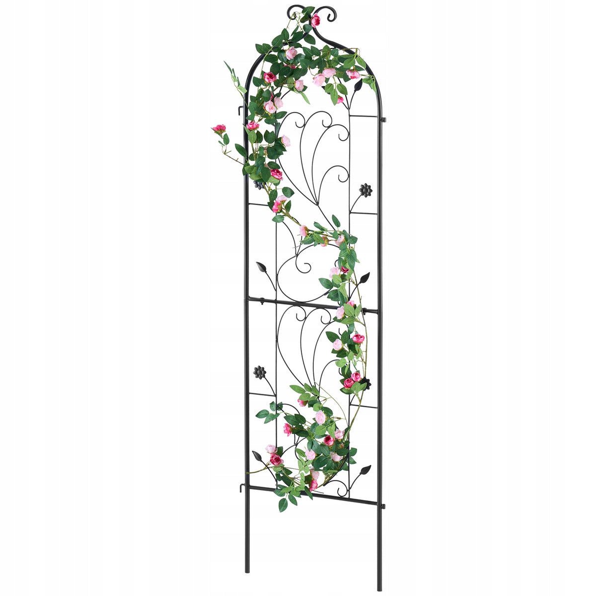 VEVOR 38X152 CM SOLID METAL TRELLIS FOR CLIMBING PLANTS BLACK PREMIUM