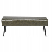 VEVOR BEDROOM BENCH, FAUX LEATHER, 40X110X43 CM, STRONG, STABLE, GREEN