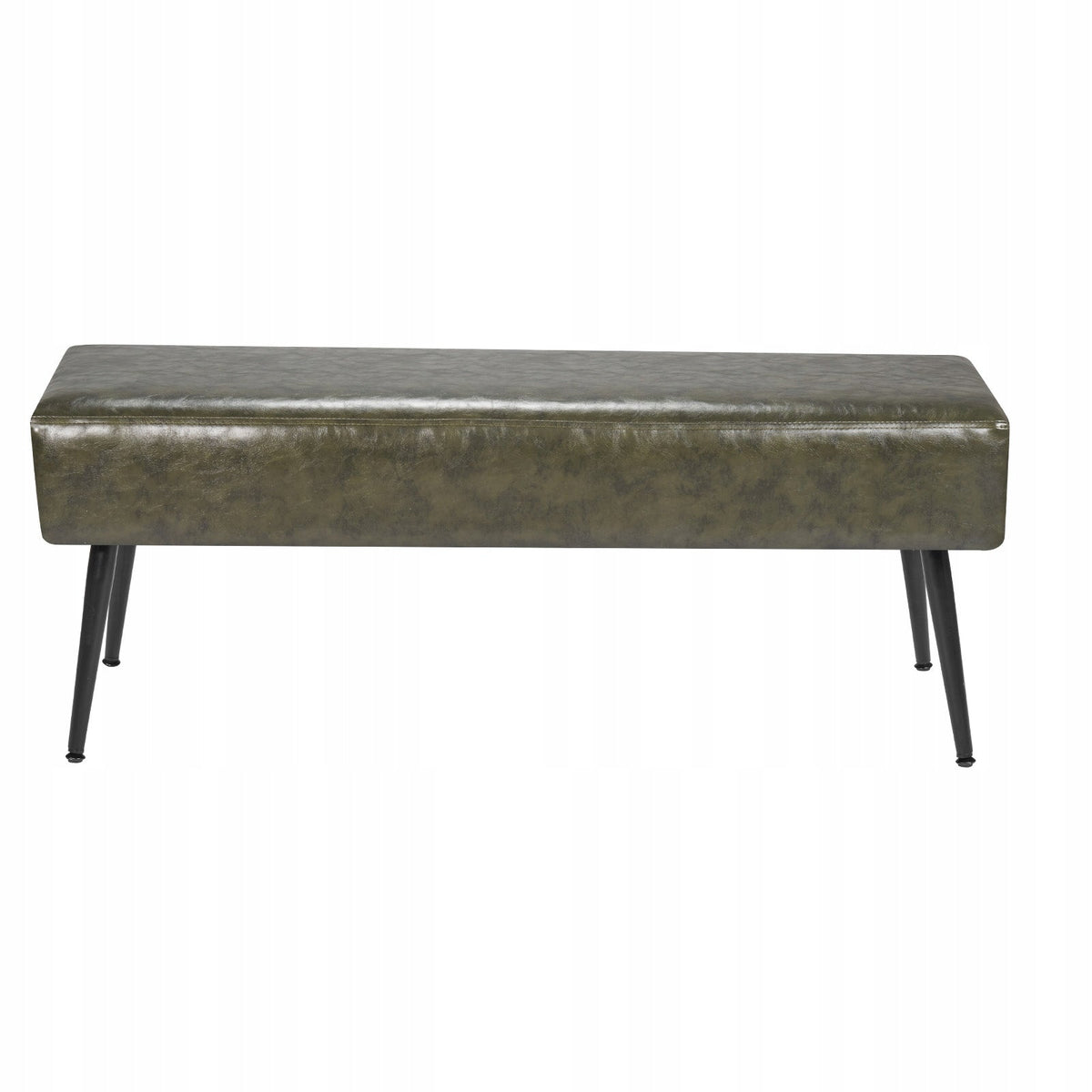 VEVOR BEDROOM BENCH, FAUX LEATHER, 40X110X43 CM, STRONG, STABLE, GREEN