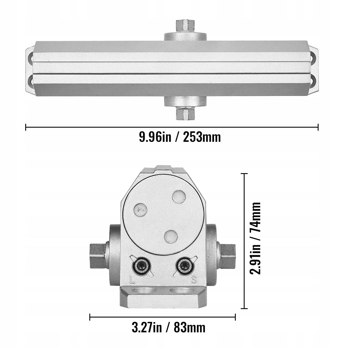 AUTOMATIC DOOR CLOSER VEVOR HYDRAULIC 120KG STRONG SOLID SILVER