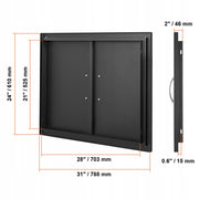 VEVOR BBQ ACCESS DOOR DOUBLE 788X610X46 MM MATTE BLACK