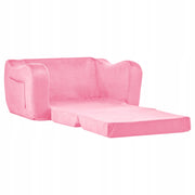 VEVOR 2-in-1 Premium Children's Sofa with 28D Sponge, Short Plush, Pink
