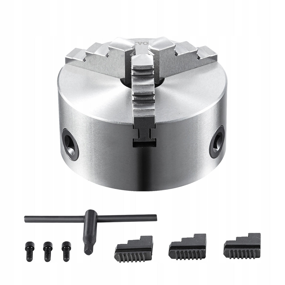 VEVOR 160MM SELF-CENTERING 3-JAW LATHE CHUCK HT300 HEAVY DUTY