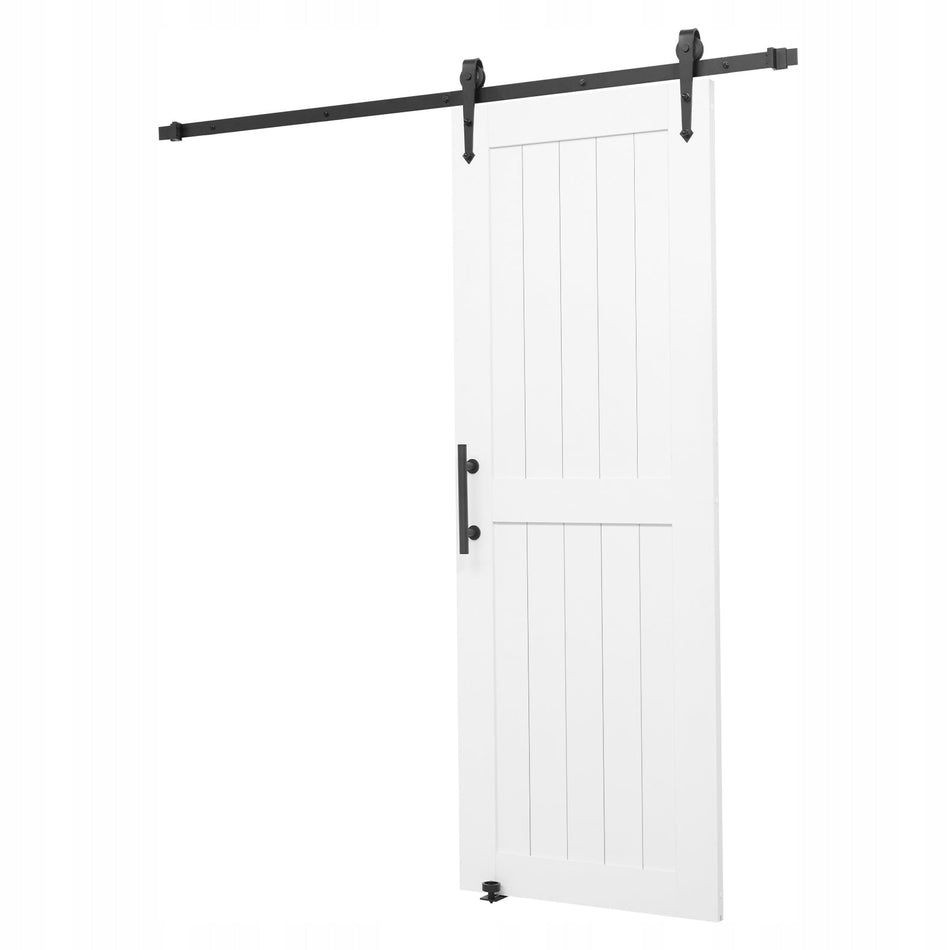 VEVOR 914X2134MM SLIDING DOOR SYSTEM WITH PLANKS STRONG AND EASY INSTALLATION