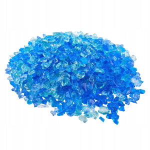 VEVOR FIREPROOF GLASS 4.5KG FIREPLACE GLASS STONES SEA BLUE