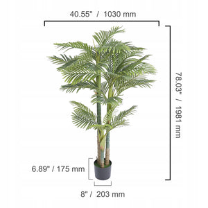 VEVOR ARTIFICIAL GOLDEN FRUIT PALM TREE 1981MM PE STRONG REALISTIC PLANT
