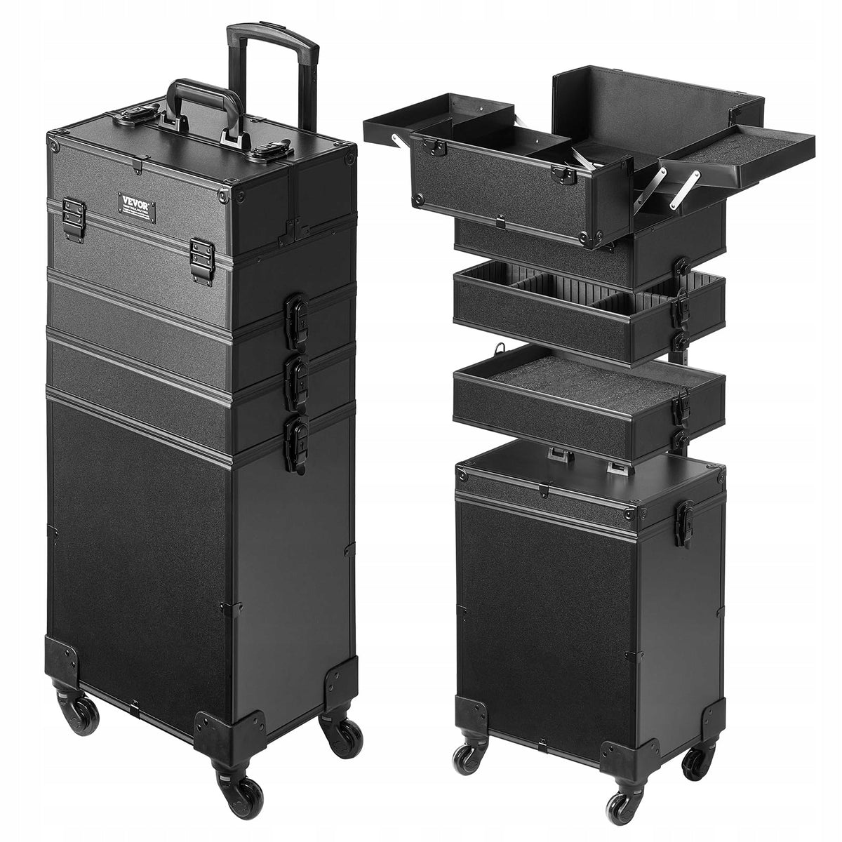 VEVOR PROFESSIONAL COSMETIC CASE WITH THERMAL INSULATION 5-IN-1 ALUMINIUM