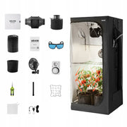 PROFESSIONAL PLANT GROW TENT VEVOR 80X80X180 CM LED 150W
