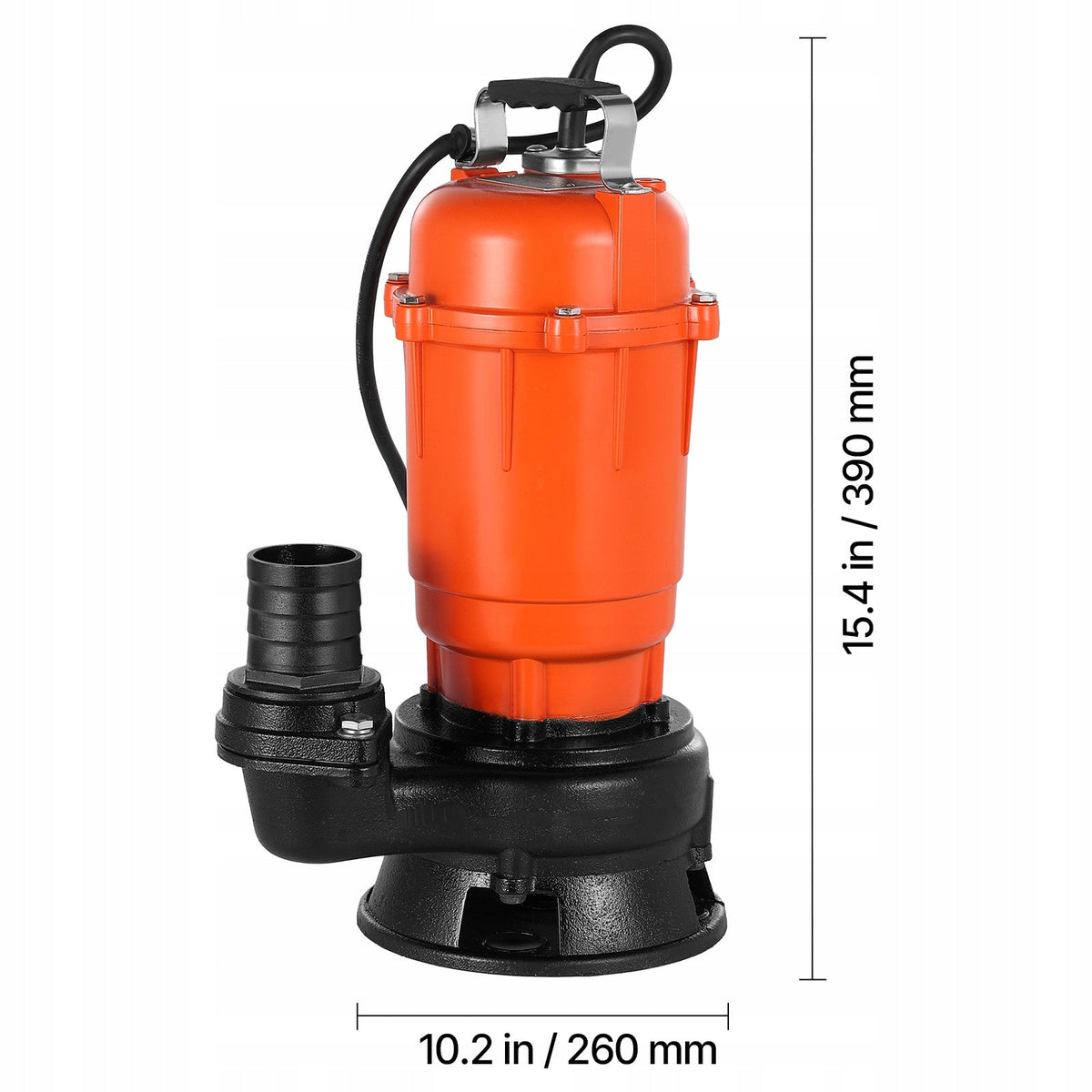 VEVOR 550W 18000L/H CAST IRON SUBMERSIBLE PUMP FOR DIRTY WATER POWERFUL