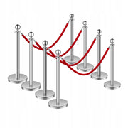 VEVOR 8-Pack Crowd Control Barrier with 4 Red Velvet Ropes