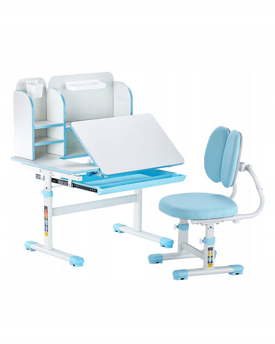 VEVOR CHILDREN'S DESK AND CHAIR, HEIGHT ADJUSTABLE 54-73 CM, STRONG, SOLID