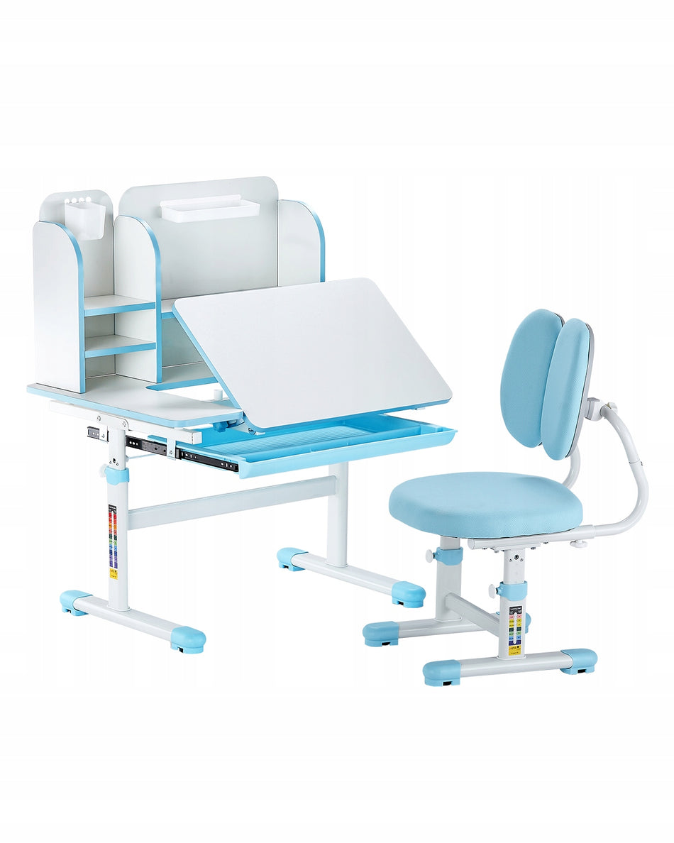 VEVOR CHILDREN'S DESK AND CHAIR, HEIGHT ADJUSTABLE 54-73 CM, STRONG, SOLID