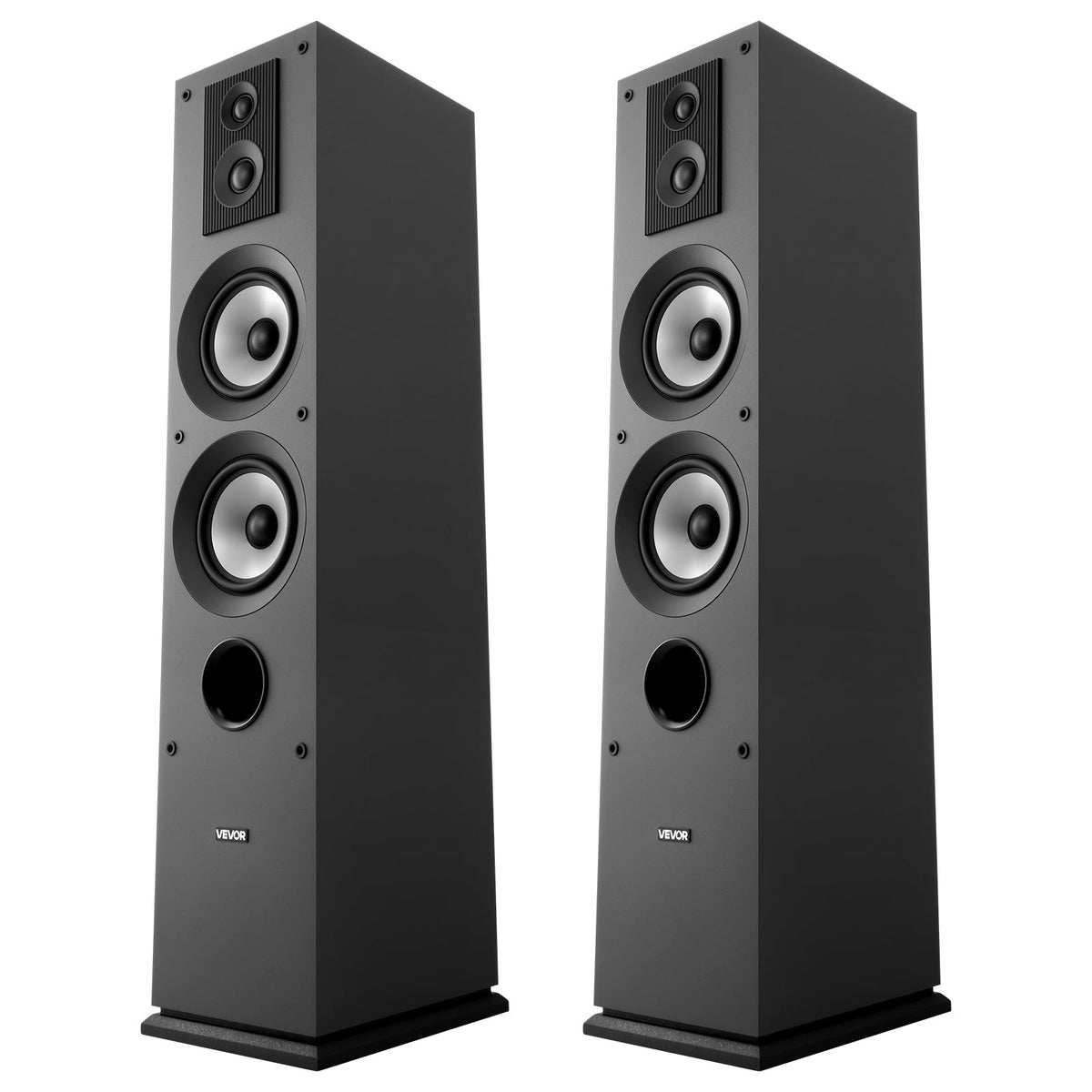 VEVOR PASSIVE 2X FLOORSTANDING 3-WAY SPEAKERS 145W POWERFUL BASS MDF