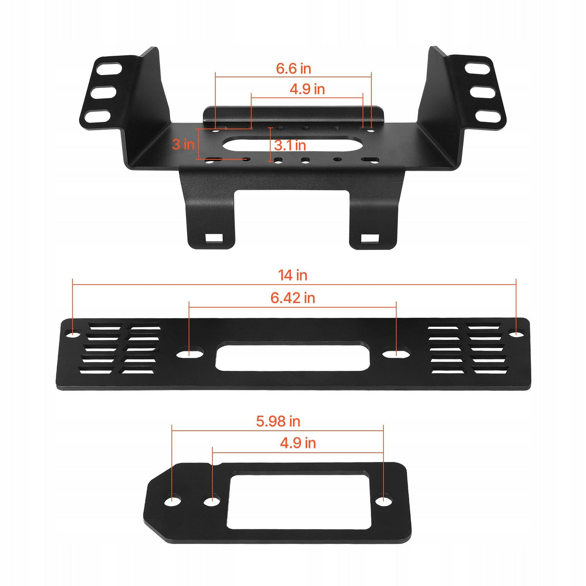 VEVOR WINCH MOUNTING PLATE FOR POLARIS RANGER TRAILER HITCH