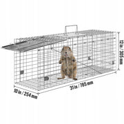 VEVOR RACCOON CAT MARTEN TRAP FOLDABLE GALVANIZED STRONG 31 INCH
