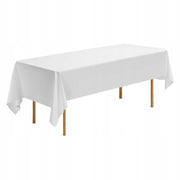 VEVOR 10-PACK POLYESTER TABLECLOTHS 1524X2591 MM WHITE REUSABLE