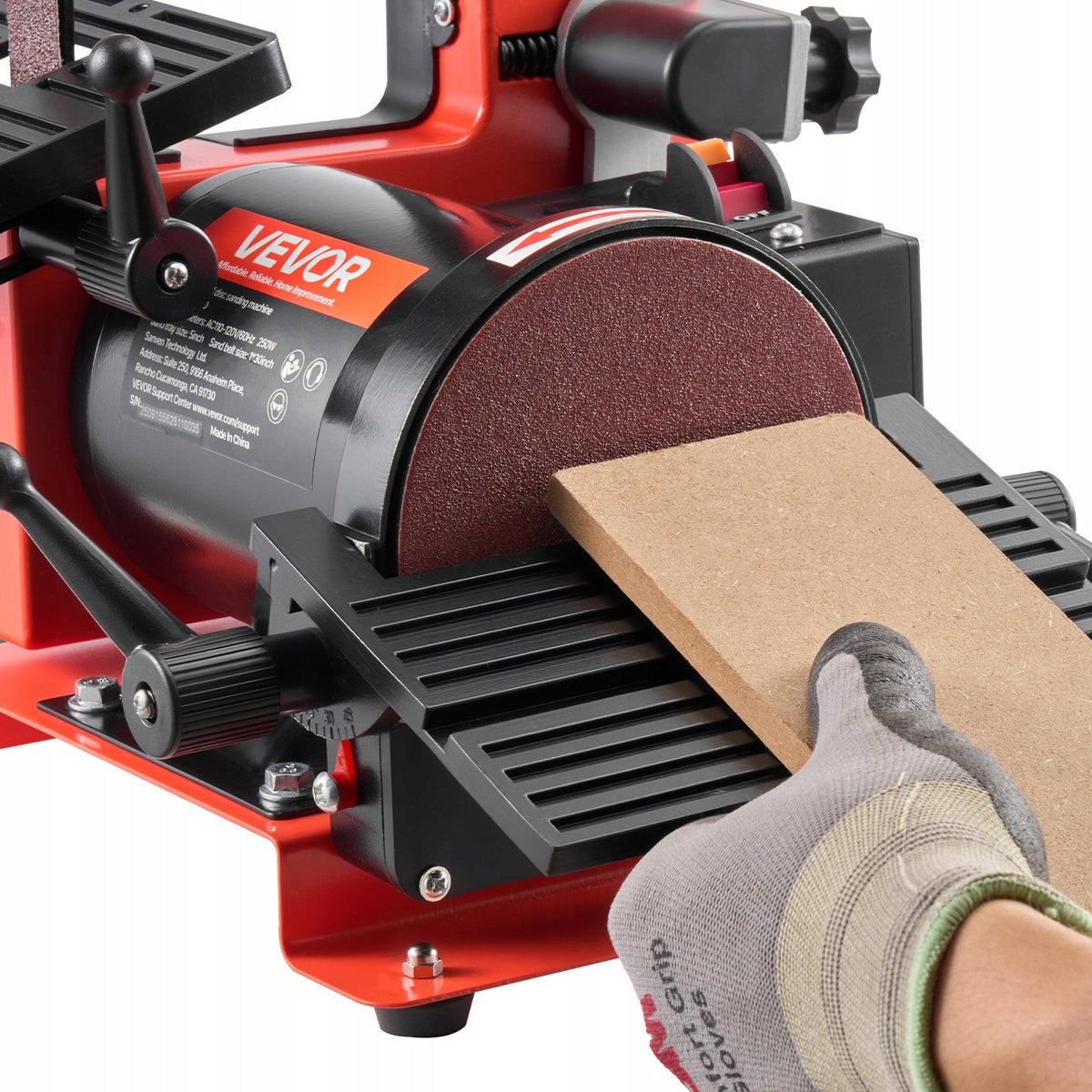 VEVOR 250W 127MM 25X762MM PROFESSIONAL BELT AND DISC SANDER