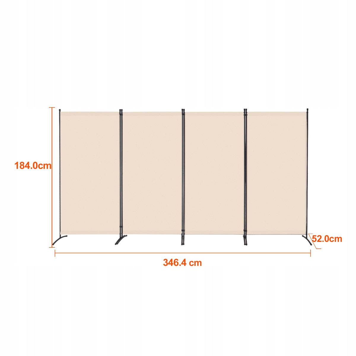 VEVOR 4-PANEL FOLDING ROOM DIVIDER PREMIUM BEIGE
